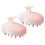(Pink) 2x Shampoo-Bürste Silikon Kopfhautmassage Rosa 3