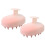 (Pink) 2x Shampoo-Bürste Silikon Kopfhautmassage Rosa 4