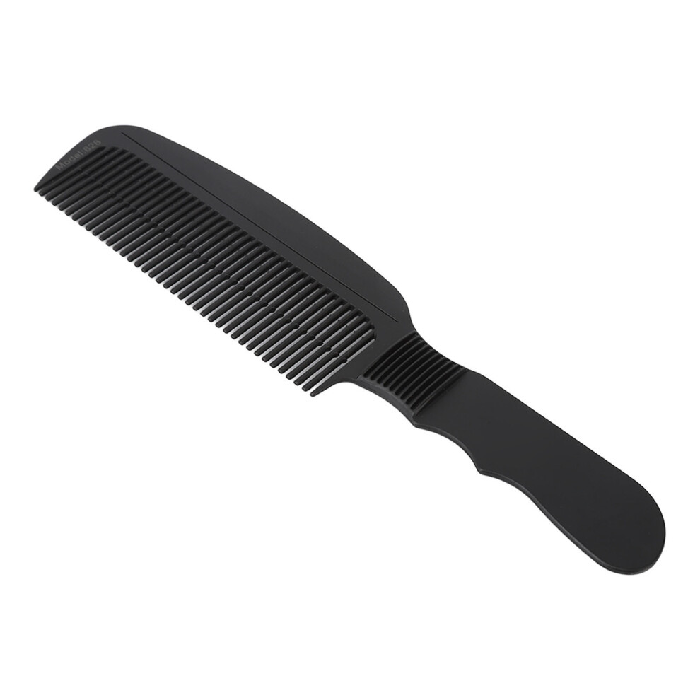 (Black) Men oil hair comb plastic wide rounded tooth portable white