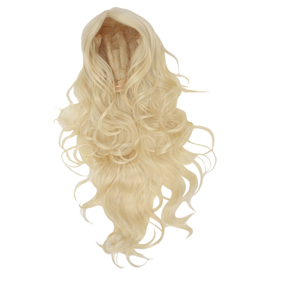 Long Curly Hair Wig Synthetic Large Wave Cosplay Halloween Blond