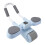 (Blue) Automatic Rebound Abdominal Wheel Wireless Rechargeable AB Roller Blue 3