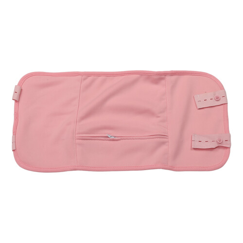 (Pink) Wiederverwendbare Rizinusöl-Packung in Knopfoptik, einstellbar, khaki