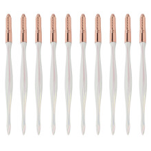 (White) 10PCS Eyebrow Pen Semi-Permanent Microblading Practice Red