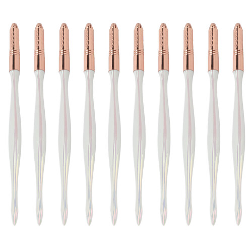 (White) 10PCS Eyebrow Pen Semi-Permanent Microblading Practice Red