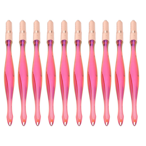 (Red) 10PCS Eyebrow Pen Semi-Permanent Microblading Practice Red
