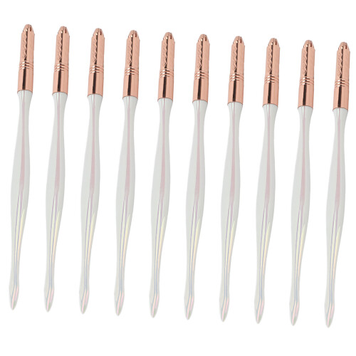 (White) 10PCS Eyebrow Pen Semi-Permanent Microblading Practice Red 2