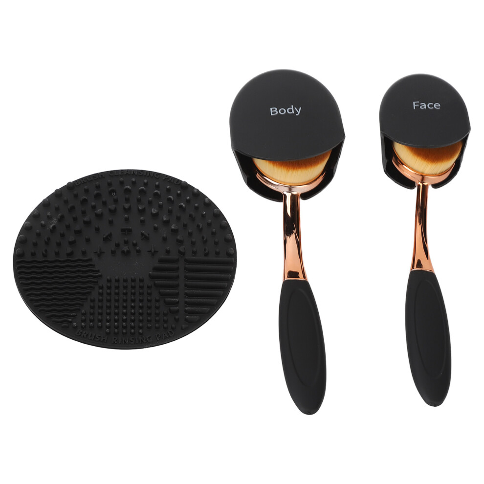 2pcs Sunscreen Applicator Brush Soft Fiber with Lid