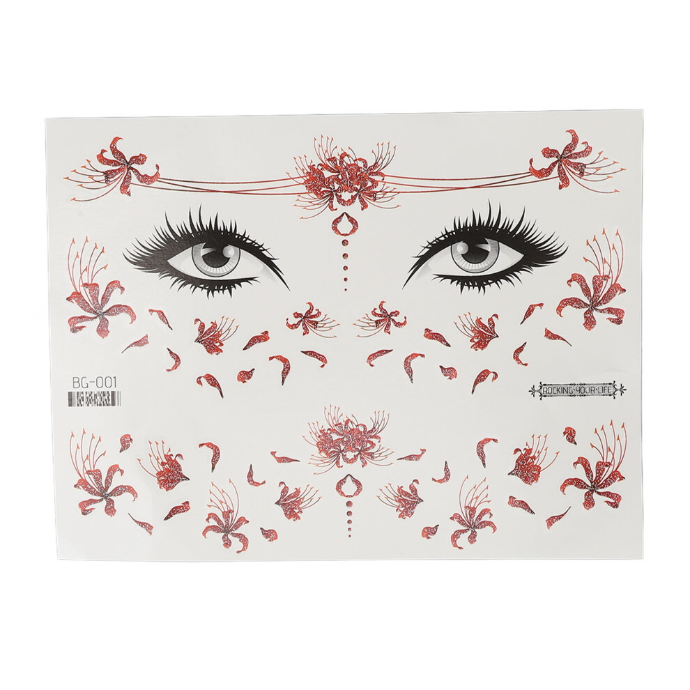 Temporary Tattoos Flower Design Easy Use Tiny Fake for Halloween Party