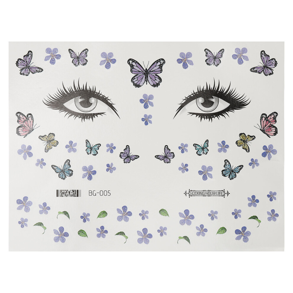 Colorful Temporary Face Tattoo Sticker for Halloween