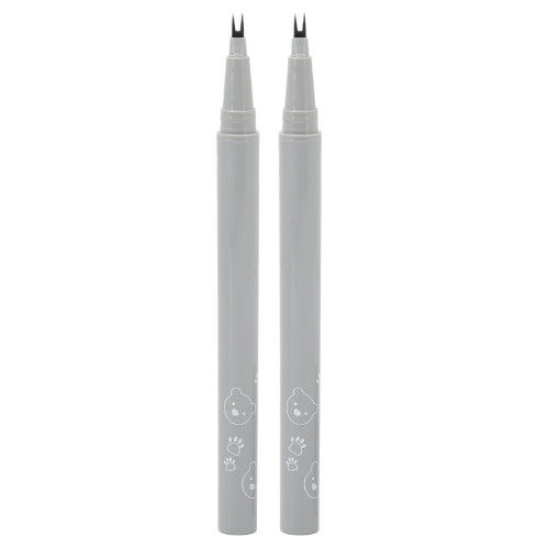 2x Wimpernstift Doppelspitze Super Slim Braun 1