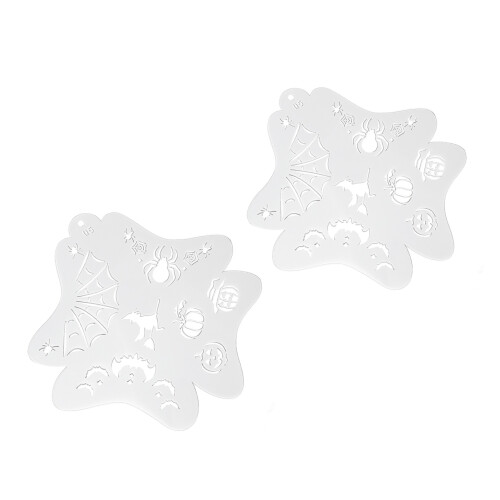 2 Stück Gesichtsmalvorlagen für Kinder Halloween 1