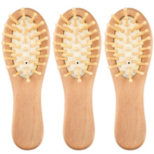 3Pcs Multi Color Wooden Hair Combs Airbag Massage Brushes for All Hair