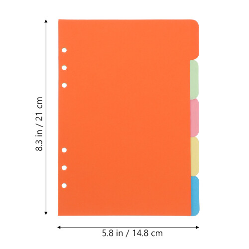 2 Sets 5 Kleuren A5 Tabbladverdelers Voor Ringmappen Planner 2