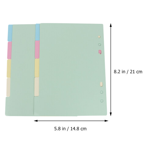 2 Sets 5 Kleuren A5 Tabbladverdelers Voor Ringmappen Planner 1