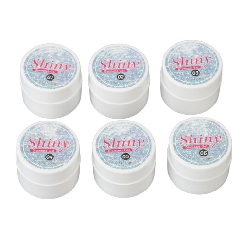 Glitter-Nagellack-Set 6 Farben Holografisch UV-Entfernbar