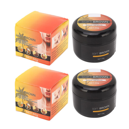 2PCS Tanning Cream Soft Brown Long Lasting Moisturizing Accelerator