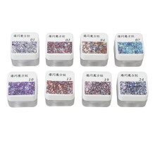 Nagellack-Kleber-Set 8 Farben Glitzer Sequins Art Gel
