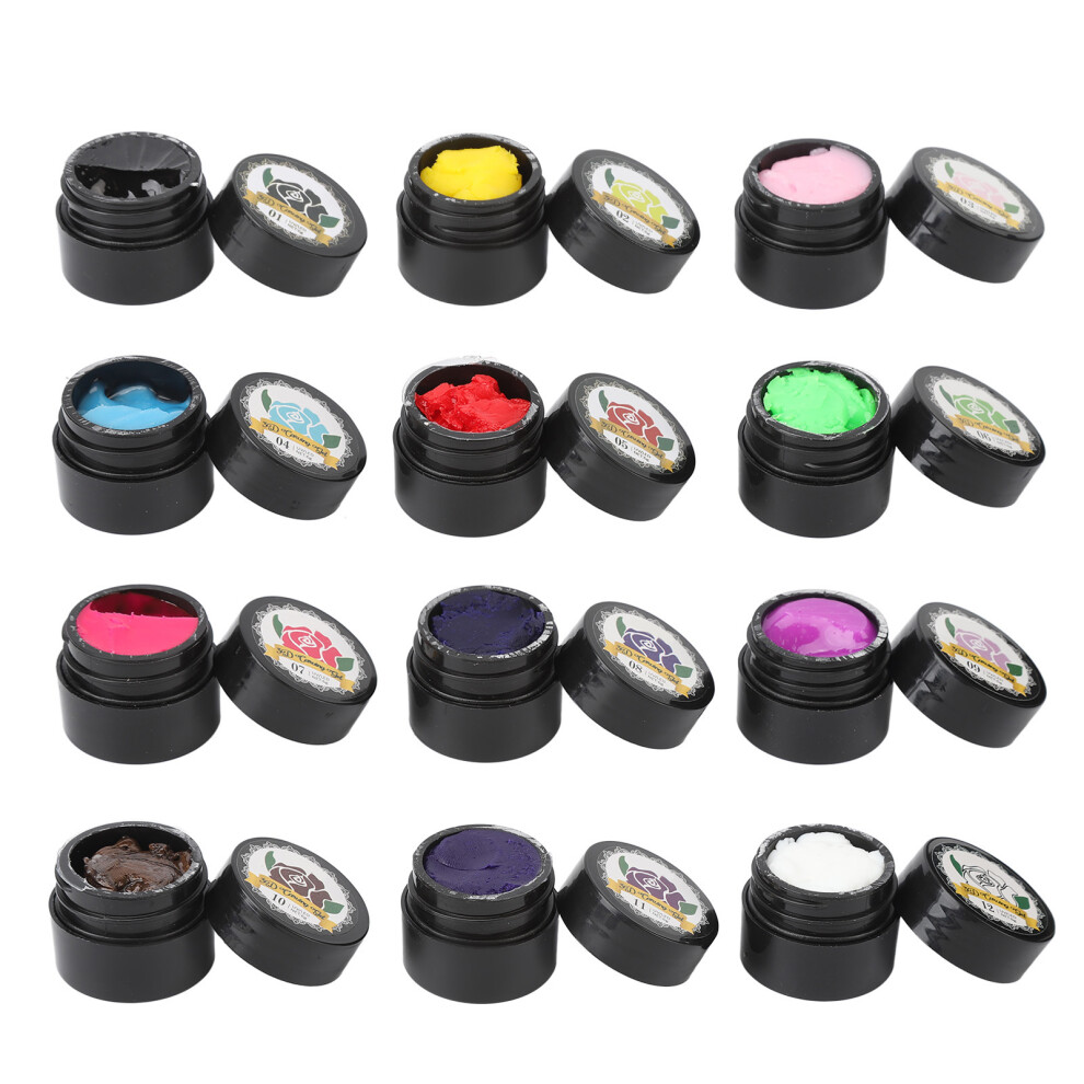 12 Color Nail Sculpture Painting Set UV Gel DIY for Artists
