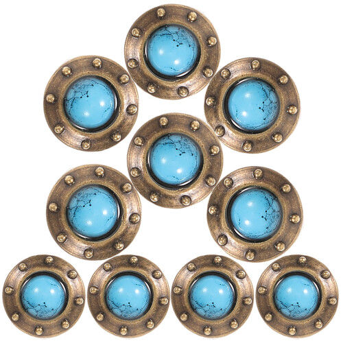 10Pcs Fin Läder Knappnitar Retro Kappsäckslås