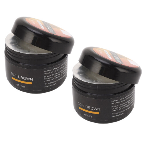 2PCS Tanning Cream Soft Brown Long Lasting Moisturizing Accelerator 1