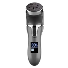 (Black) Electric Foot Callus Remover LCD 3 Grinding Heads