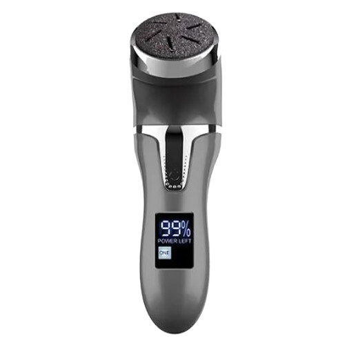 (Black) Electric Foot Callus Remover LCD 3 Grinding Heads