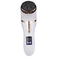 (White) Electric Foot Callus Remover LCD 3 Grinding Heads