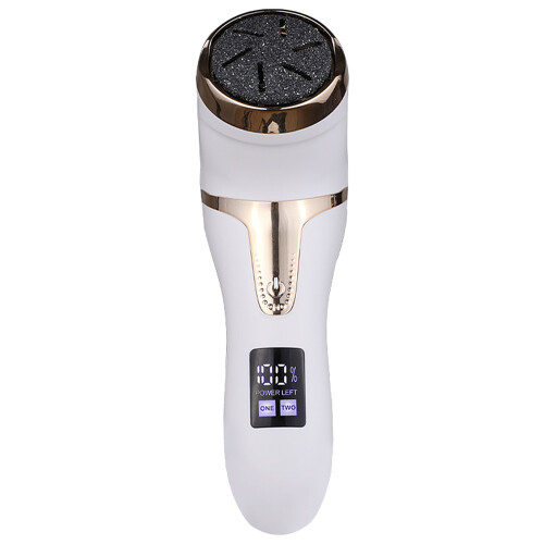 (White) Electric Foot Callus Remover LCD 3 Grinding Heads