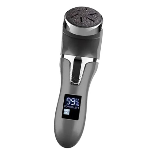 (Black) Electric Foot Callus Remover LCD 3 Grinding Heads 2