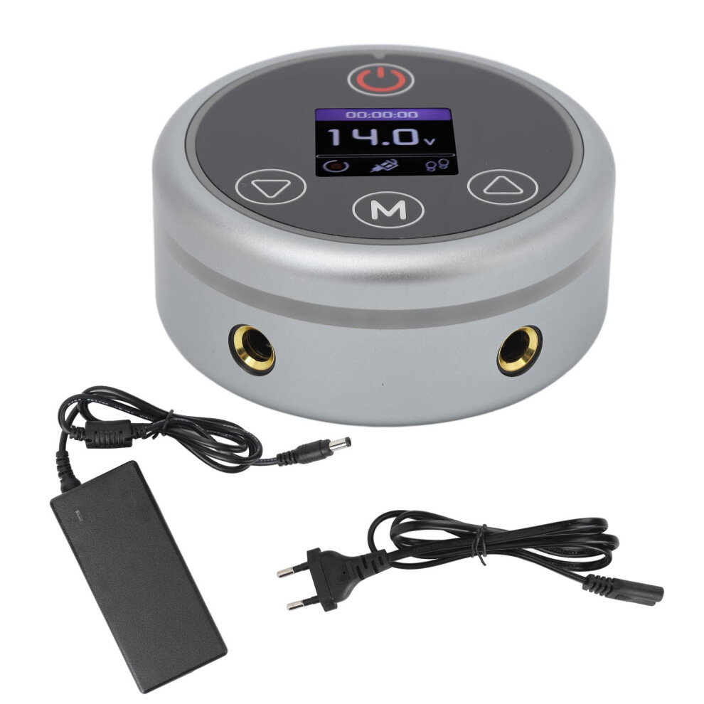 (EU Plug) Tattoo Power Supply Dual Output LCD Touch Screen 2 Modes 100-240V EU