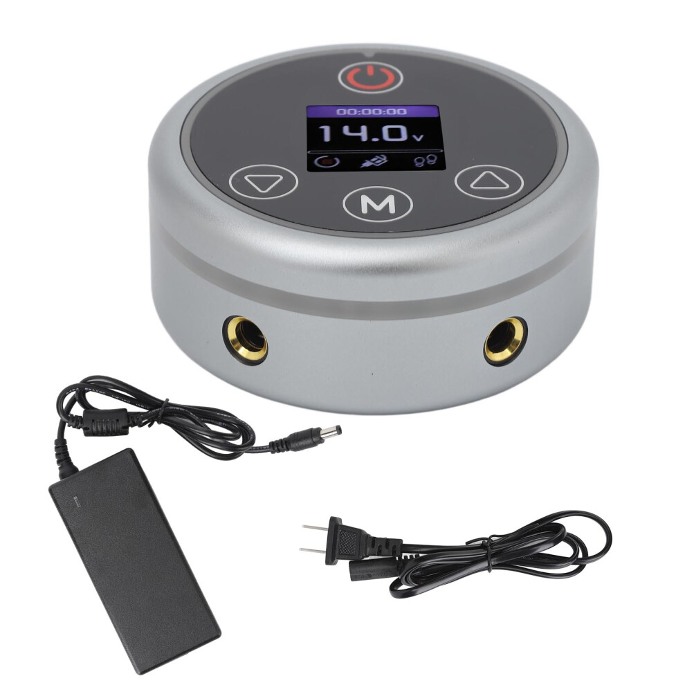 (US Plug) Tattoo Power Supply Dual Output LCD Touch Screen 2 Modes 100-240V EU