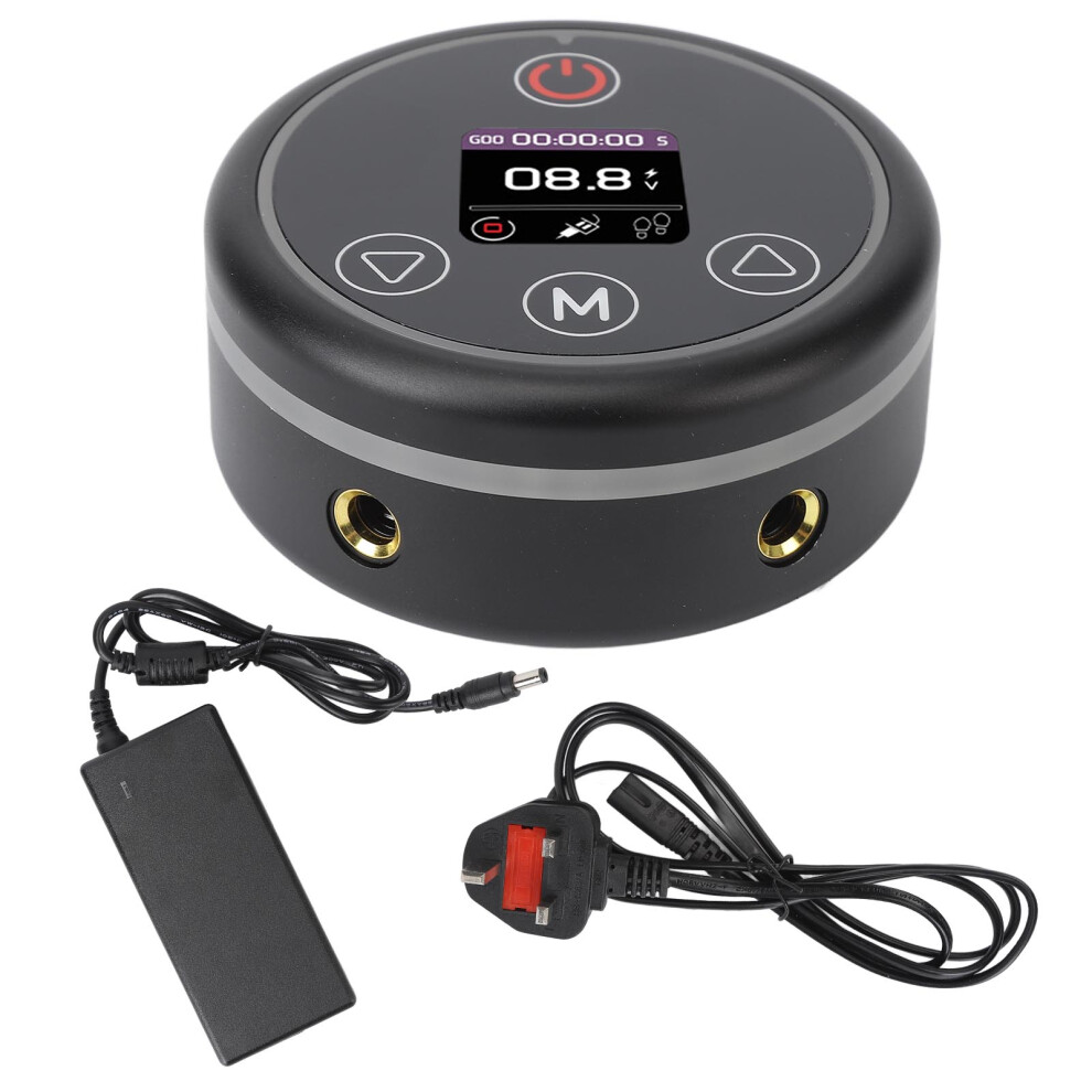 (UK Plug) Tattoo Power Supply LED Dual Output 100-240V EU Plug