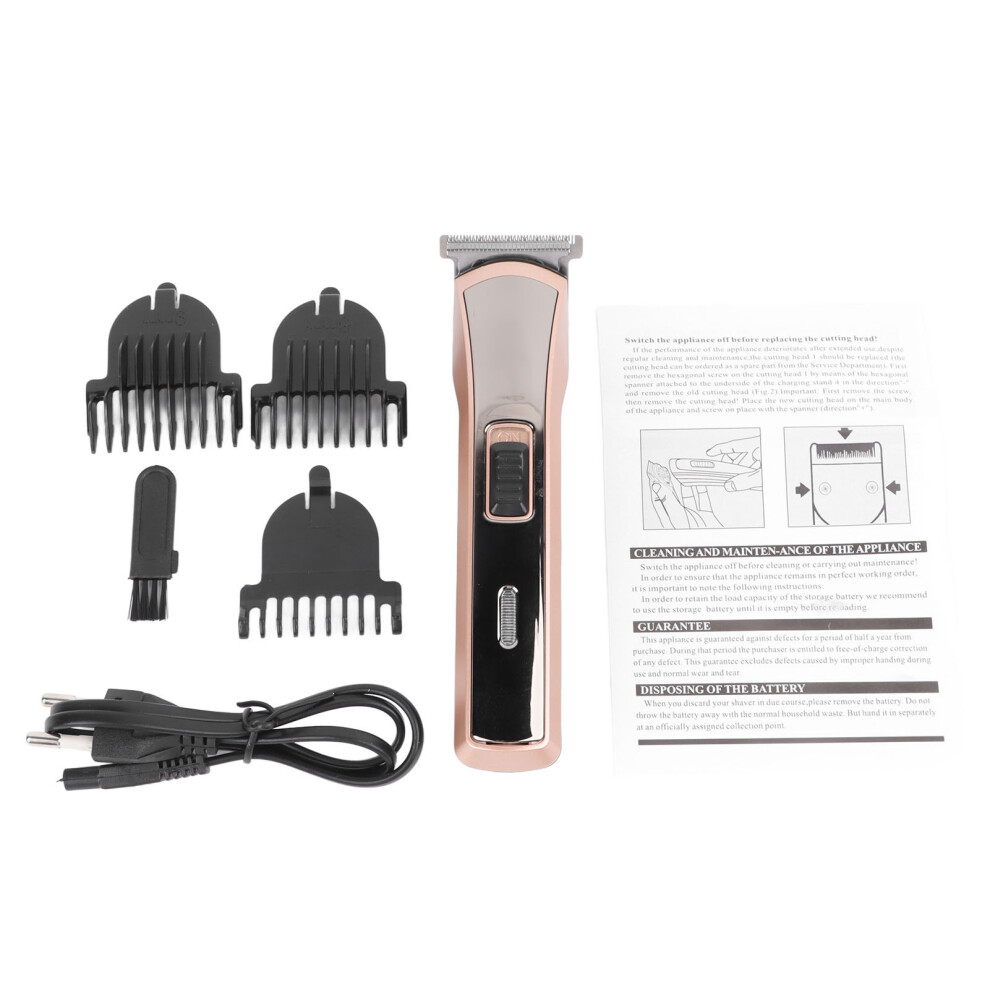 Electric Hair Clipper USB Rechargeable Trimmer 3 Guide Combs 220-240V