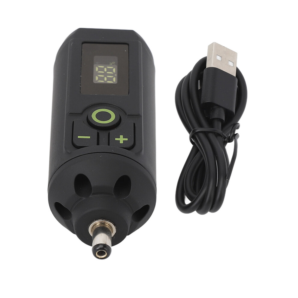 (5.5mm DC) Wireless Tattoo Machine Type C Alloy Digital LCD Power Supply