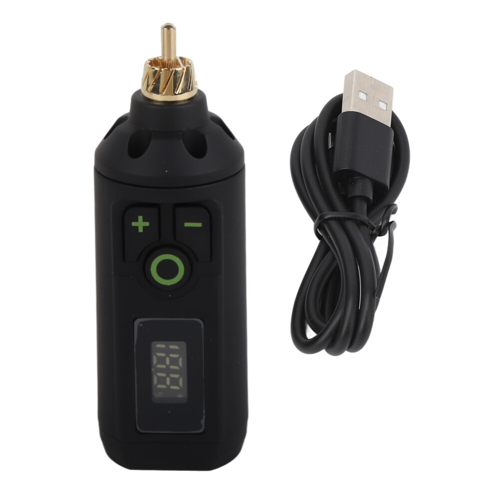 (RCA) Wireless Tattoo Machine Type C Alloy Digital LCD Power Supply
