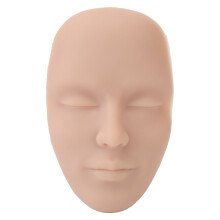 (Medium Skin Color) 5D Silicone Makeup Mannequin Eyebrow Eyeliner Face Tattoo Model