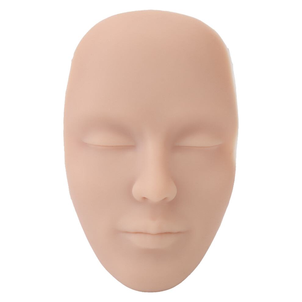 (Medium Skin Color) 5D Silicone Makeup Mannequin Eyebrow Eyeliner Face Tattoo Model