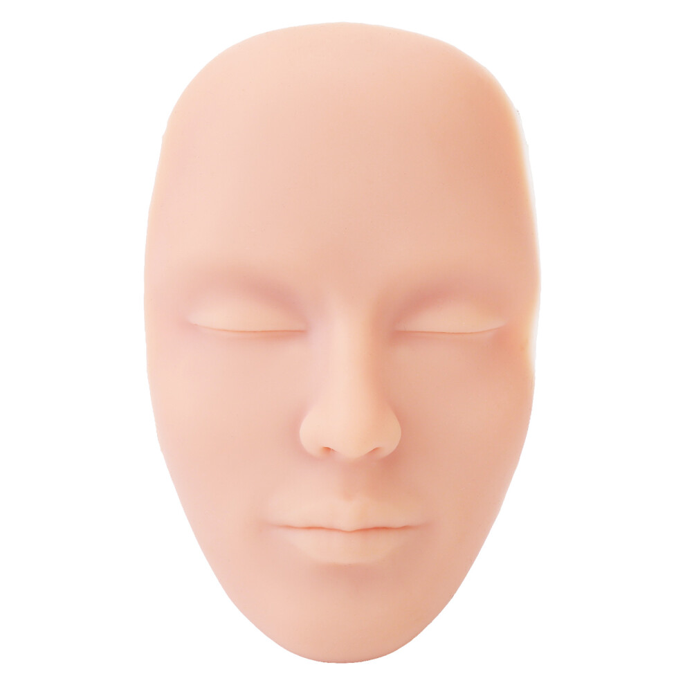 Light ( Skin Color) 5D Silicone Makeup Mannequin Eyebrow Eyeliner Face Tattoo Model
