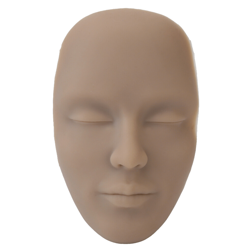 Dark ( Skin Color) 5D Silicone Makeup Mannequin Eyebrow Eyeliner Face Tattoo Model