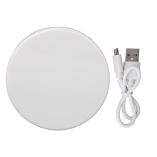(White) 3X Vergrößerungs-LED-Makeupspiegel wiederaufladbar faltbar
