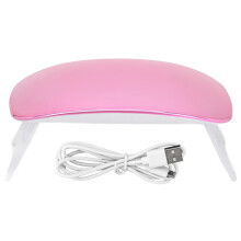 (Colorful Pink) Lampada Unghie UV LED Piegabile Portatile 6W Argento