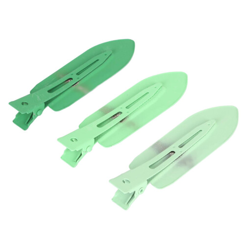 30 Stk Blattform Haar-Duck-Clips ohne Knitter Grün 1