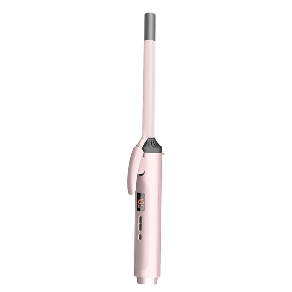 Pink (13Mm Lcd Â ) Hair Curler Wand Tourmaline Ceramic 13Mm Lcd