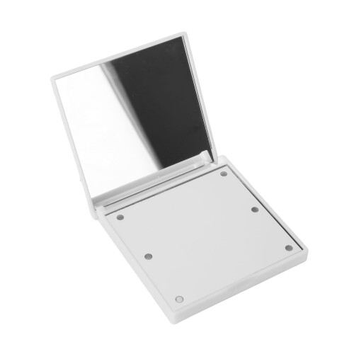 (White) Reise-Make-up-Spiegel LED 2X Weiß 2