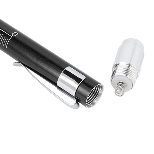 (Black) Torcia LED Testa Concava Alluminio Medica Nera 1