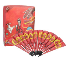 12pcs 0.9oz Temporary Tattoo Paste Red Waterproof DIY