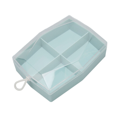 4 Grid Powder Puff Container Portable Makeup Puff Storage Holder 2