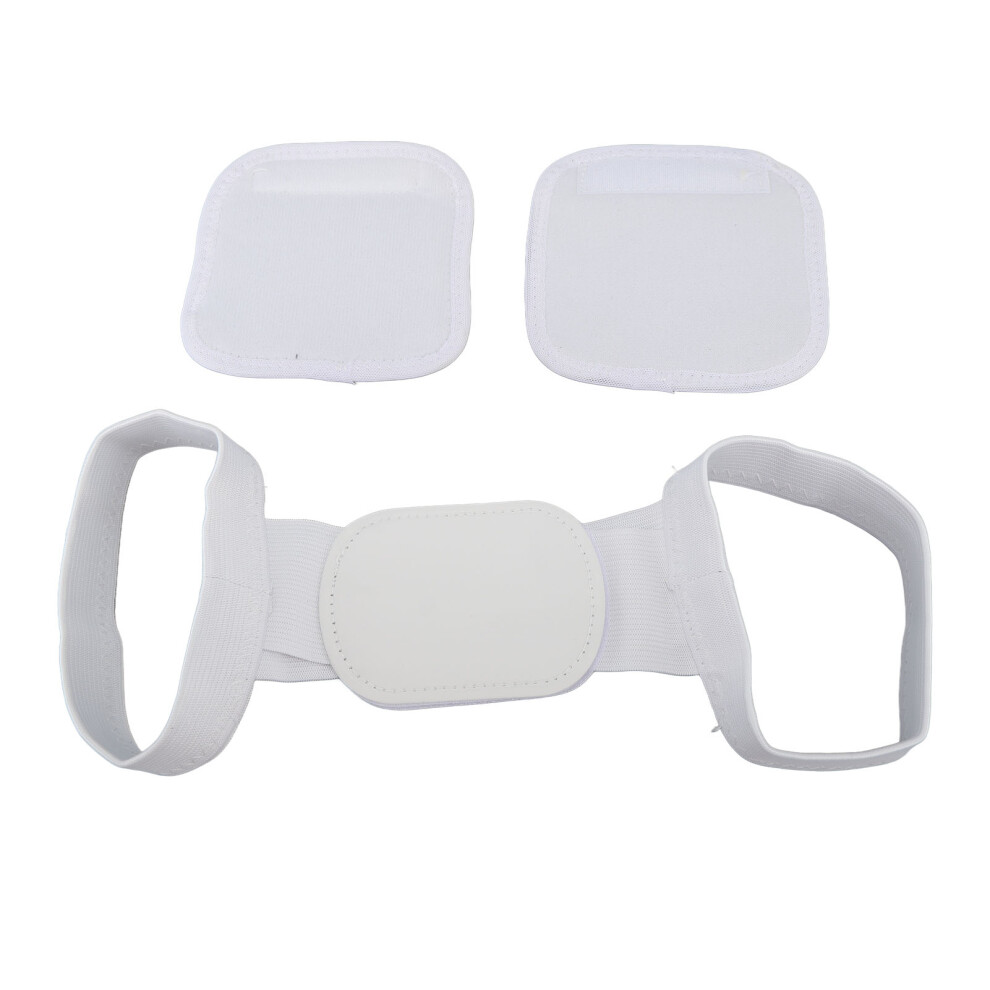 Posture Correction Belt Adjustable Breathable Compression White