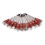 12pcs 25g Temporary Tattoo Paste Cone Shaped 5-7 Days Cherry Red 5