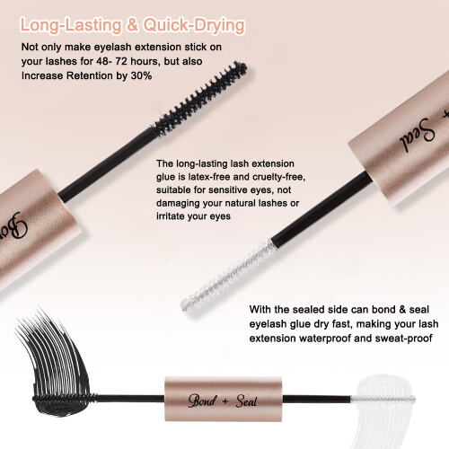 Waterproof Lash Glue for Extensions Quick Dry Sensitive Eyes 2